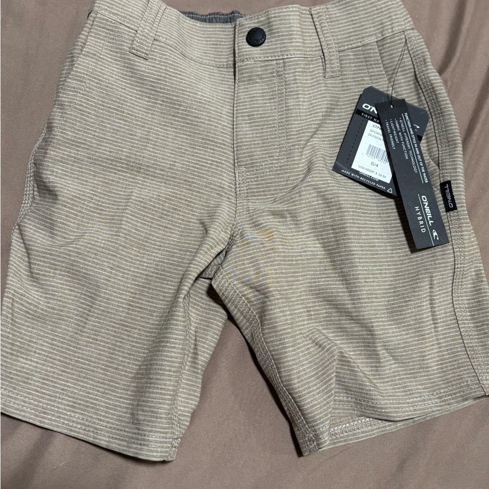 O'Neill Boys Tan Stripe Casual Shorts